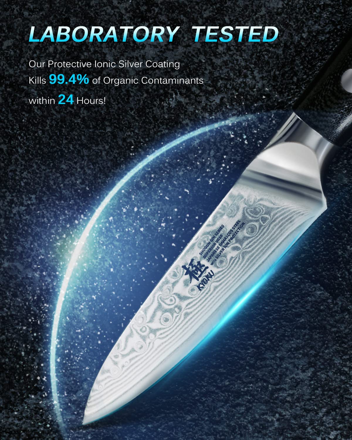 Cuchillo KYOKU Gin para cortar hierbas frescas con precisión.
