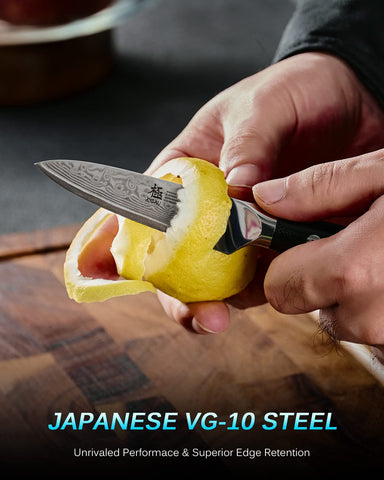 Cuchillo KYOKU Gin con funda protectora para almacenamiento seguro.