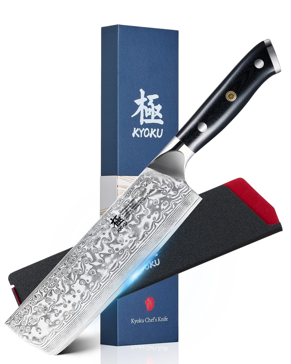 KYOKU Nakiri de 7 pulgadas para hortalizas con filo preciso