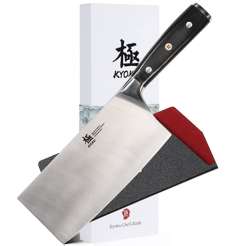 KYOKU Samurai 7; hoja afilada ideal para cortes precisos de carnes y verduras.