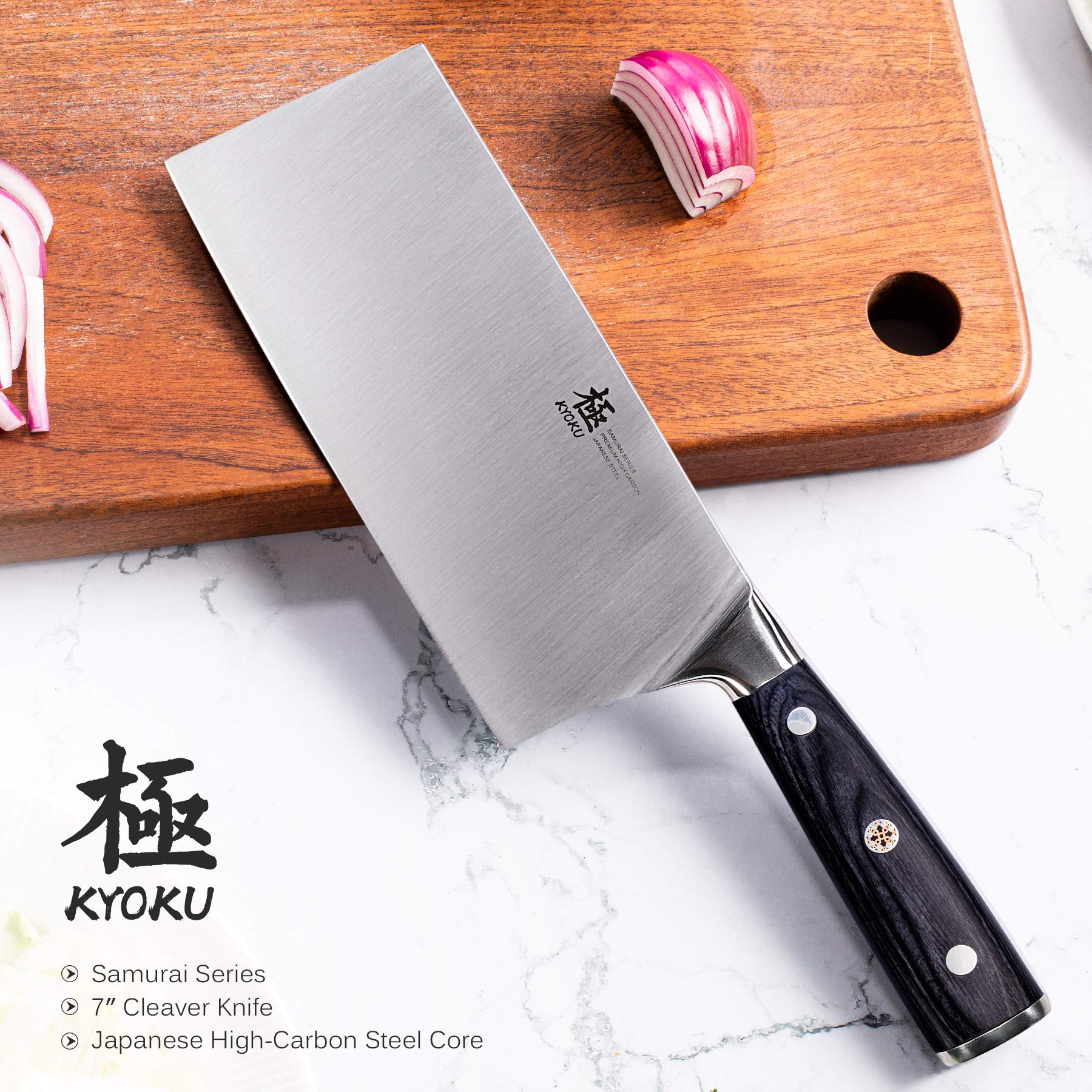 KYOKU Samurai 7; manija pakkawood ofrece agarre cómodo y estable.