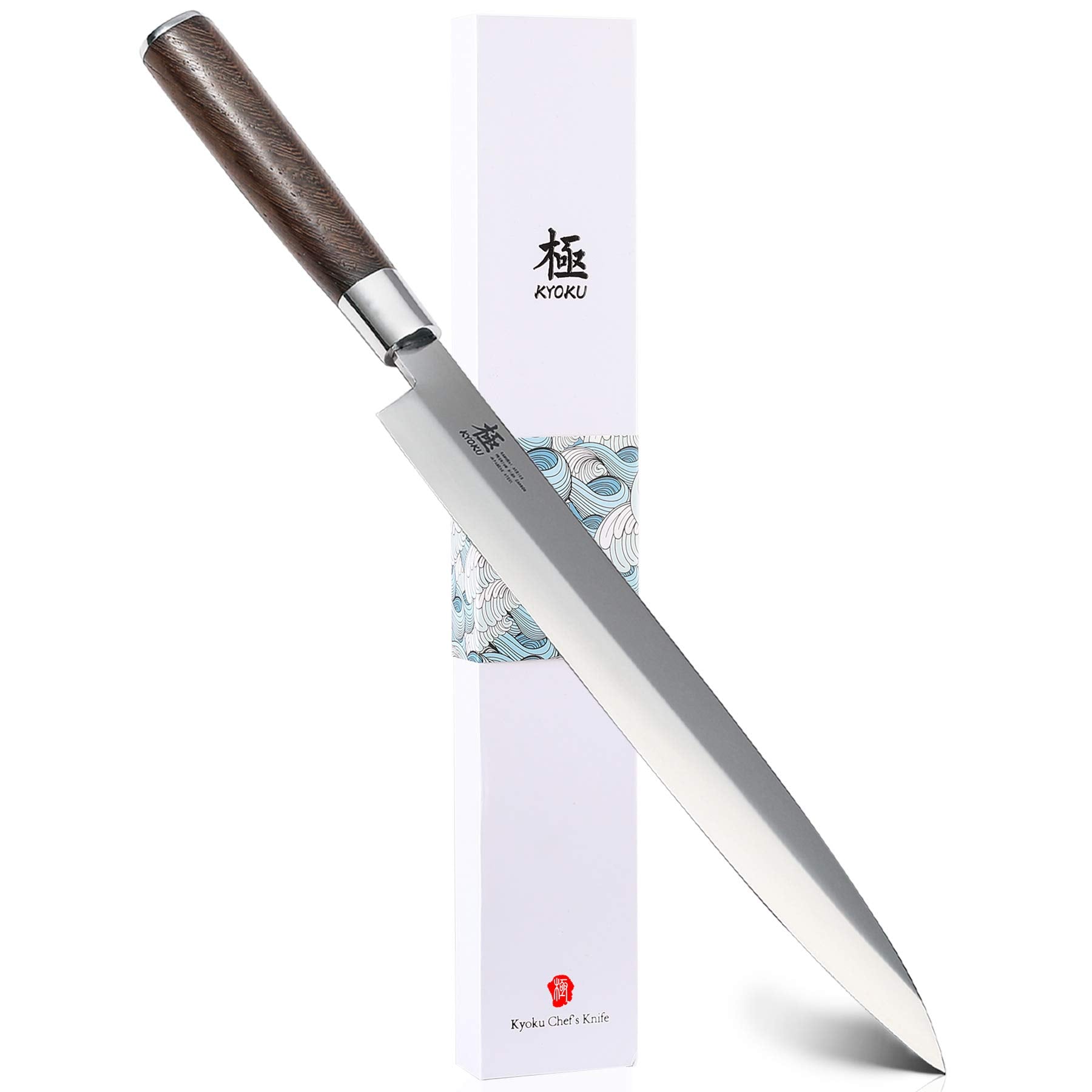 KYOKU Yanagiba de 10.5 pulgadas con hoja afilada para sushi y sashimi