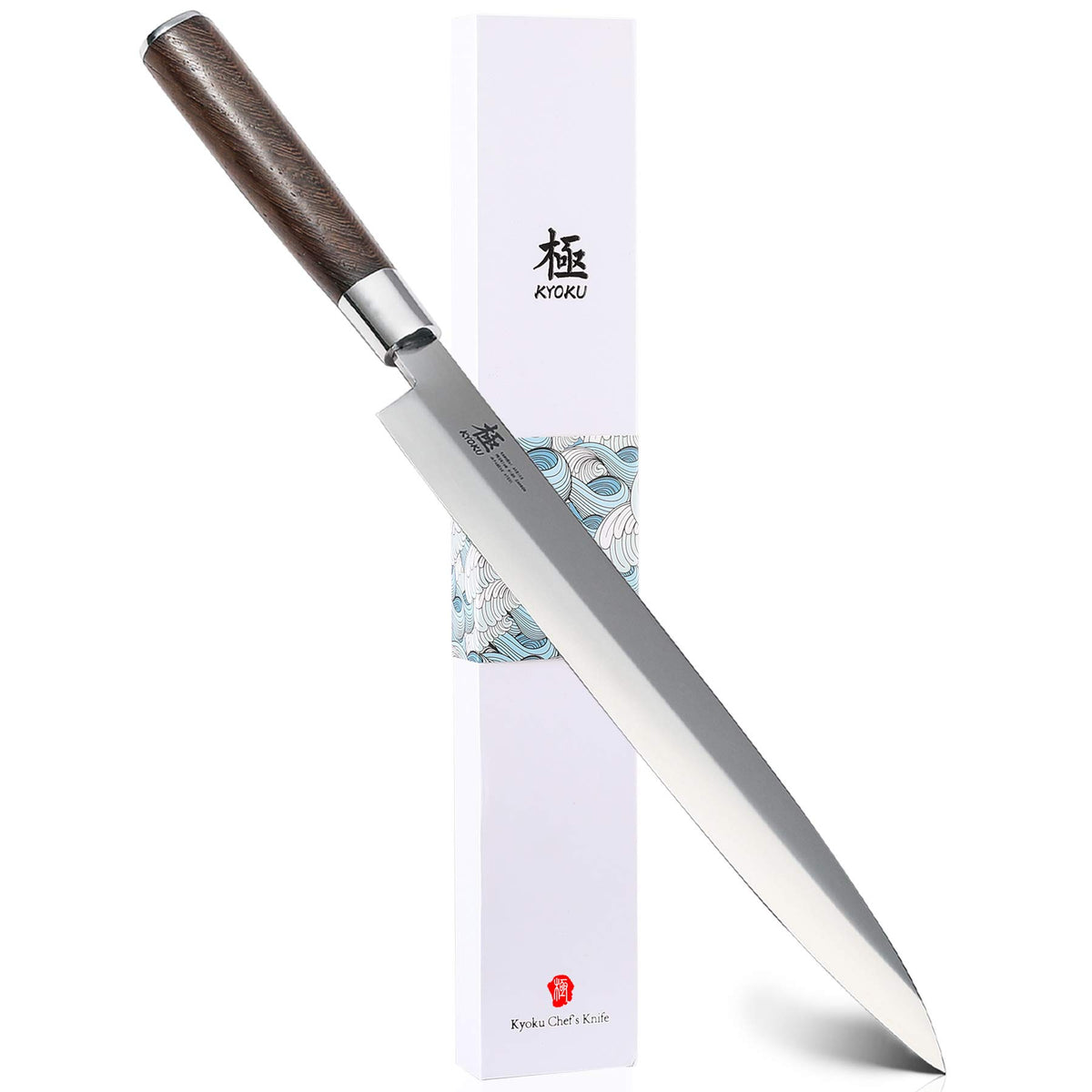 KYOKU Yanagiba de 10.5 pulgadas con hoja afilada para sushi y sashimi