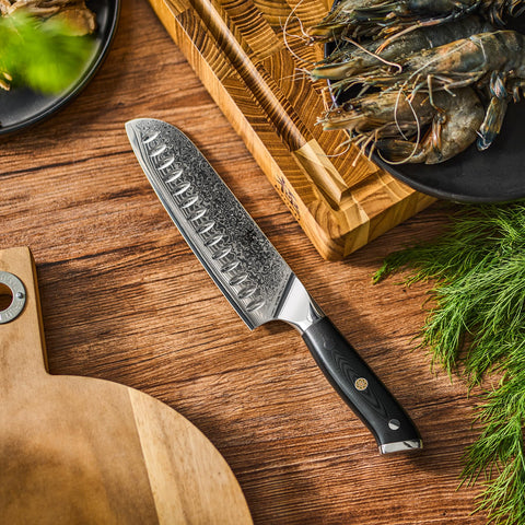KYOKU Santoku cuchillo duradero con garantía de por vida