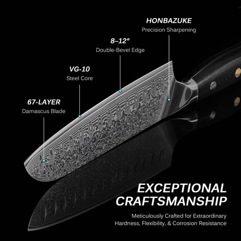 KYOKU Santoku mango G10 resistente al calor y humedad