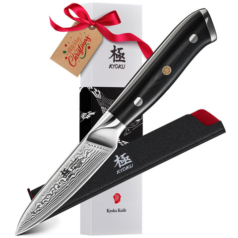 KYOKU Shogun, cuchillo pelar 3-5 pulgadas, precisión en cortes pequeños