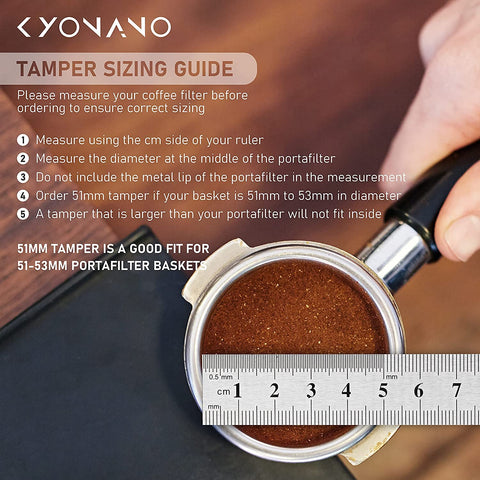 KYONANO tampón 51mm, cabezal acero sin recubrimiento para sabor limpio.