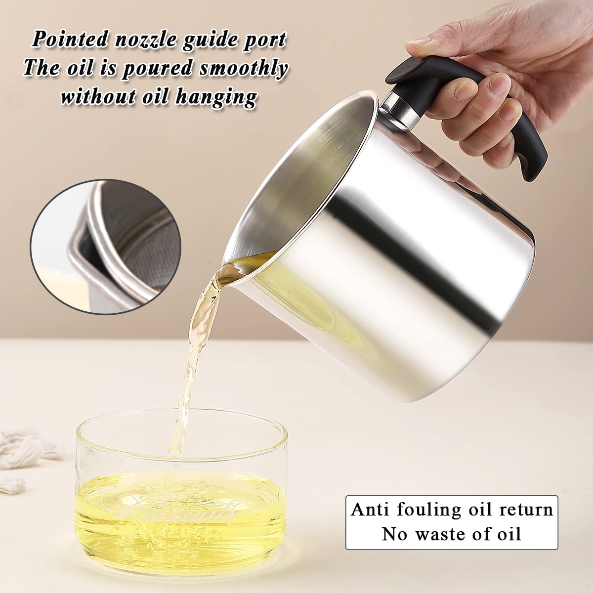 Kyraton Capacidad 1-4 litros ideal para aceite reutilizable