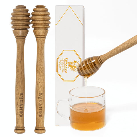 Cucharilla KYVANDO para miel de cerezo brasileño, 16 cm, sirve miel con estilo