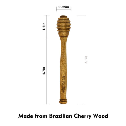 Juego de dos cucharillas KYVANDO para miel, cerezo brasileño