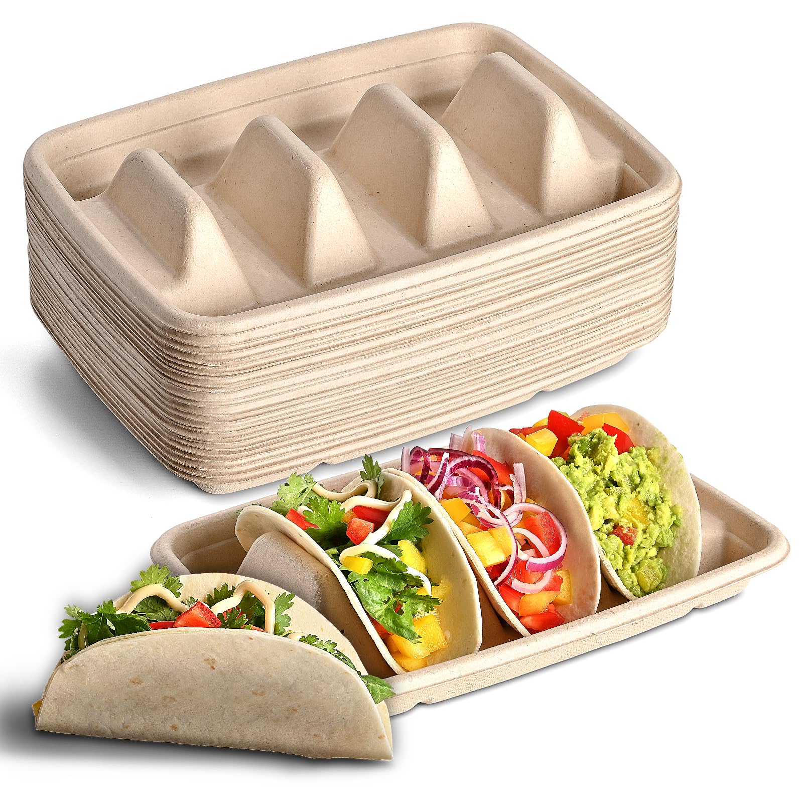 Kzeirm soportes para tacos con 3 separadores mantienen tortillas firmes y limpias.