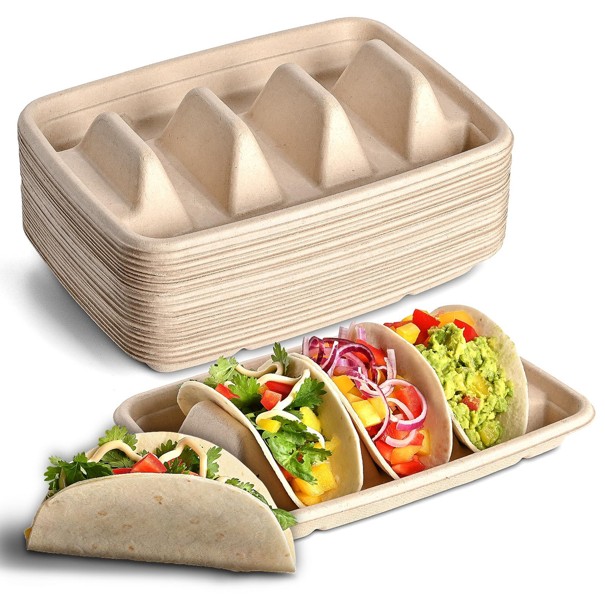Kzeirm soportes para tacos con 3 separadores mantienen tortillas firmes y limpias.