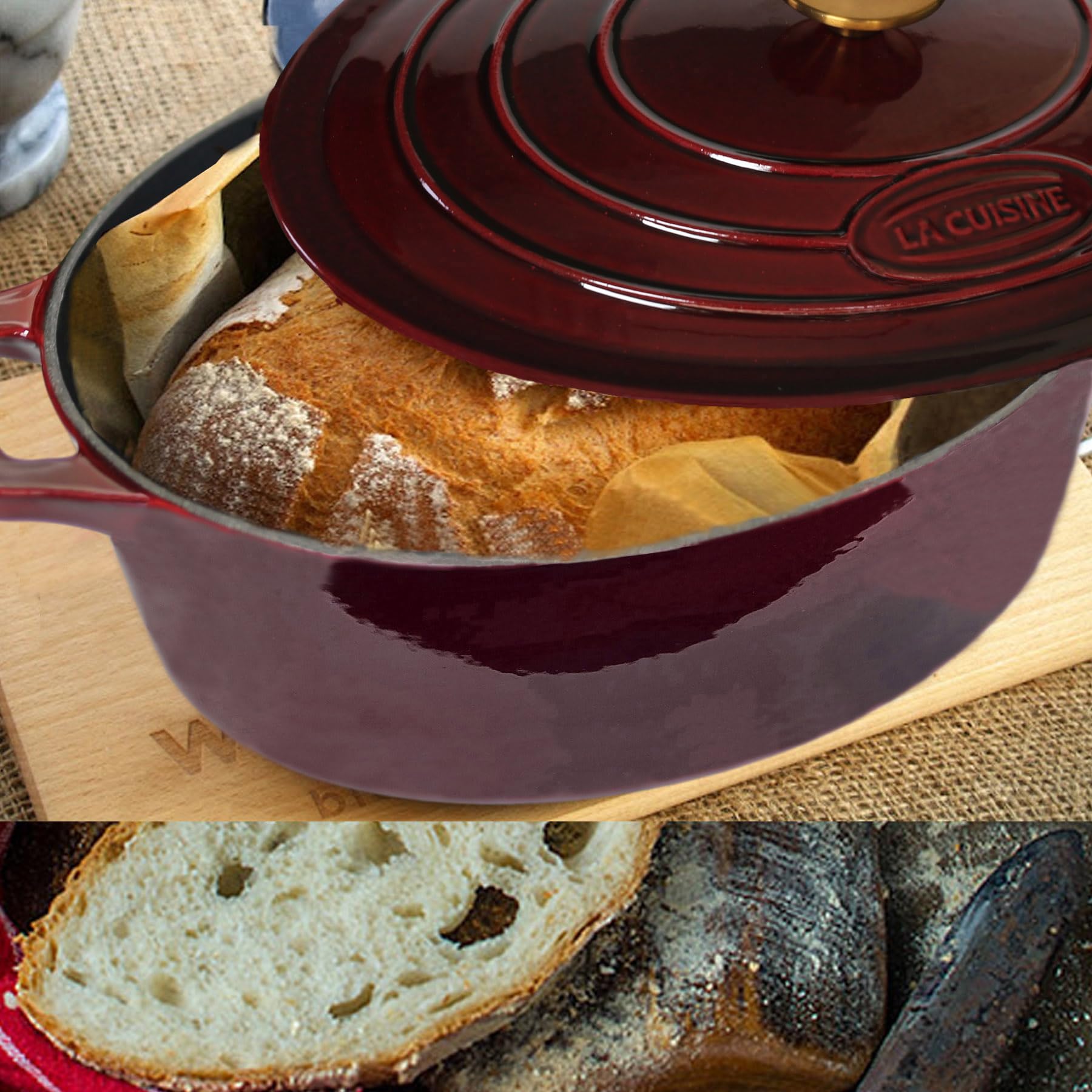 La Cuisine uso multiusos para sellar, brasear y guisar con calor uniforme.