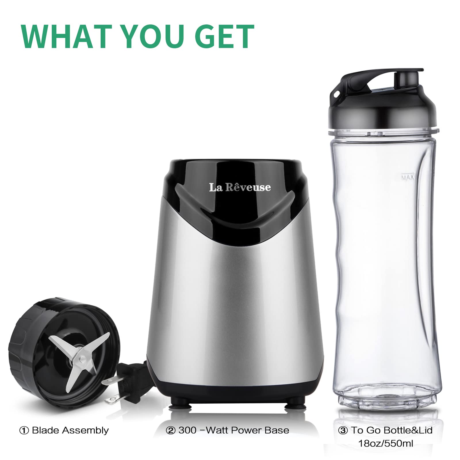 La Reveuse vaso de 18 oz para llevar, ligero y práctico