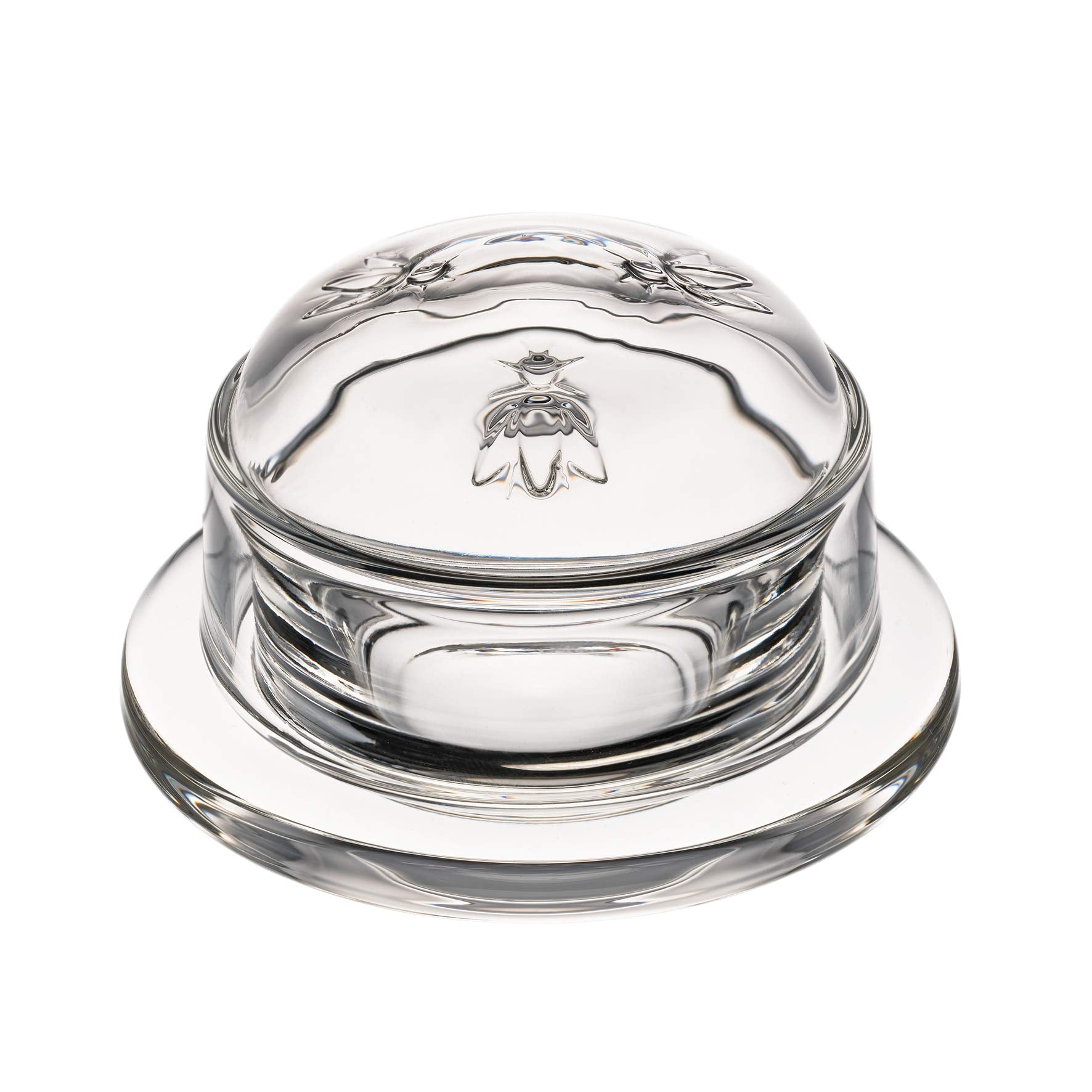 La Rochère mantequera abeja con tapa relieve, elegante para la mesa y práctica para untar.