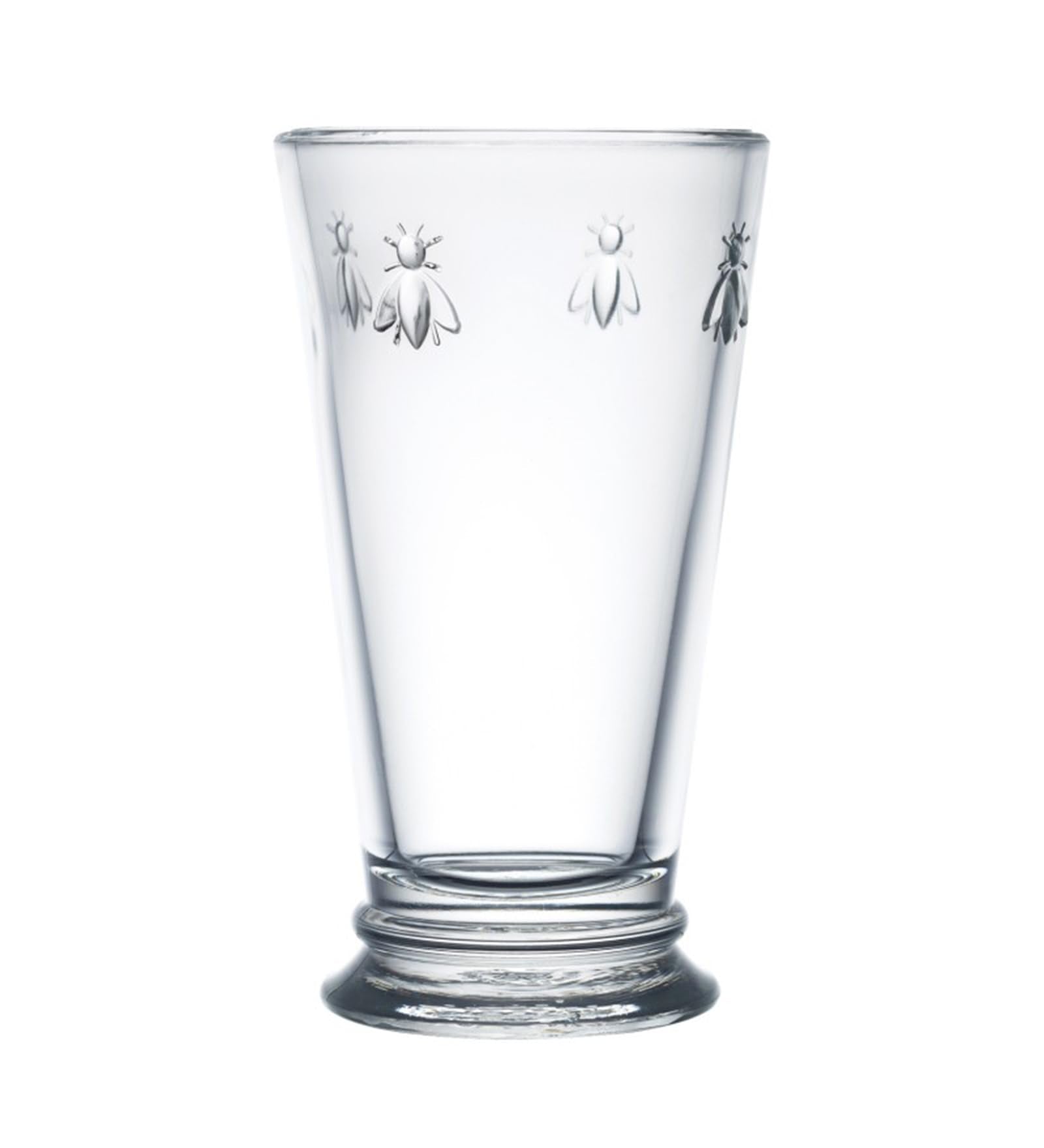 La Rochère vasos altos con abeja napoleónica, elegancia clásica para la mesa diaria.