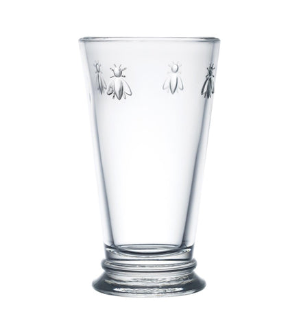 La Rochère vasos altos con abeja napoleónica, elegancia clásica para la mesa diaria.