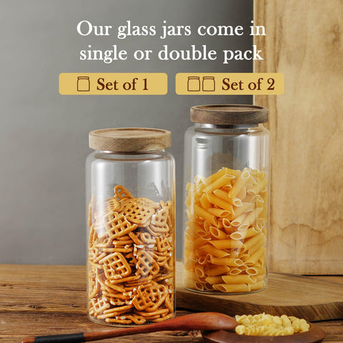 Labina frascos de vidrio 40oz: capacidad ideal para harina, azúcar y snacks