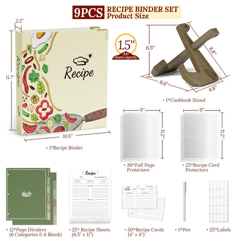 Protectores de plástico LACRTOPE para recetas, mantienen las fichas limpias y legibles.