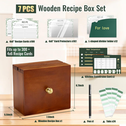 Tarjetas de recetas 4x6 con protectores de LACRTOPE para conservar claridad