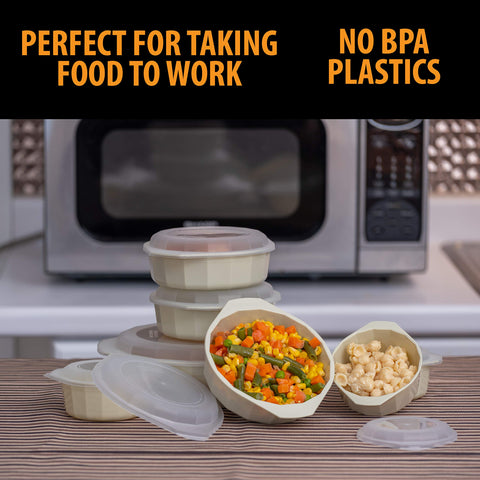 LaCuisine conjunto apto para microondas para comidas rápidas.