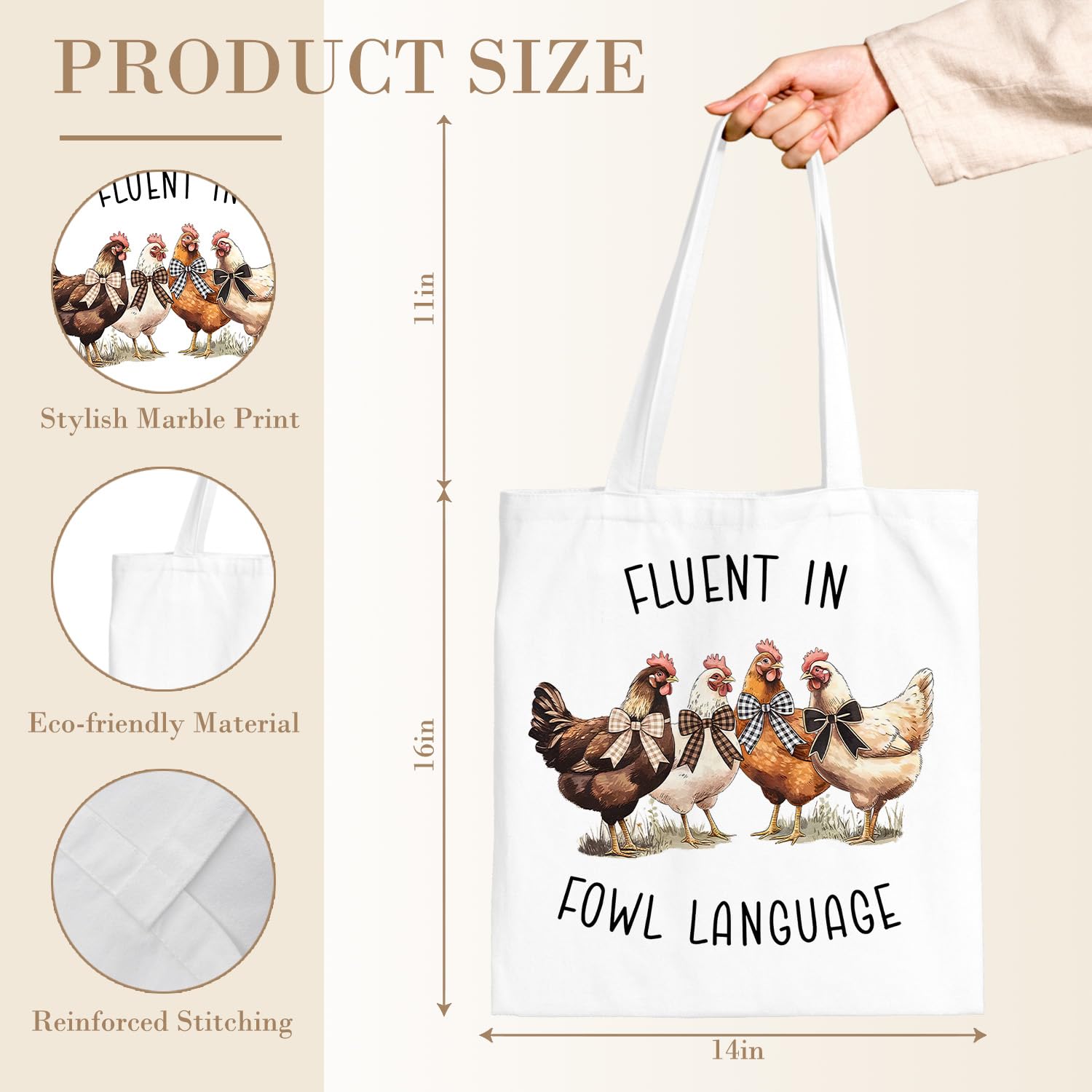 LADOCK bolsa de lona con impresión divertida, aporta un toque lúdico a cualquier conjunto.