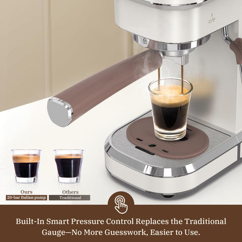 Laekerrt cafetera espresso 20bar diseño compacto y elegante para cocinas pequeñas