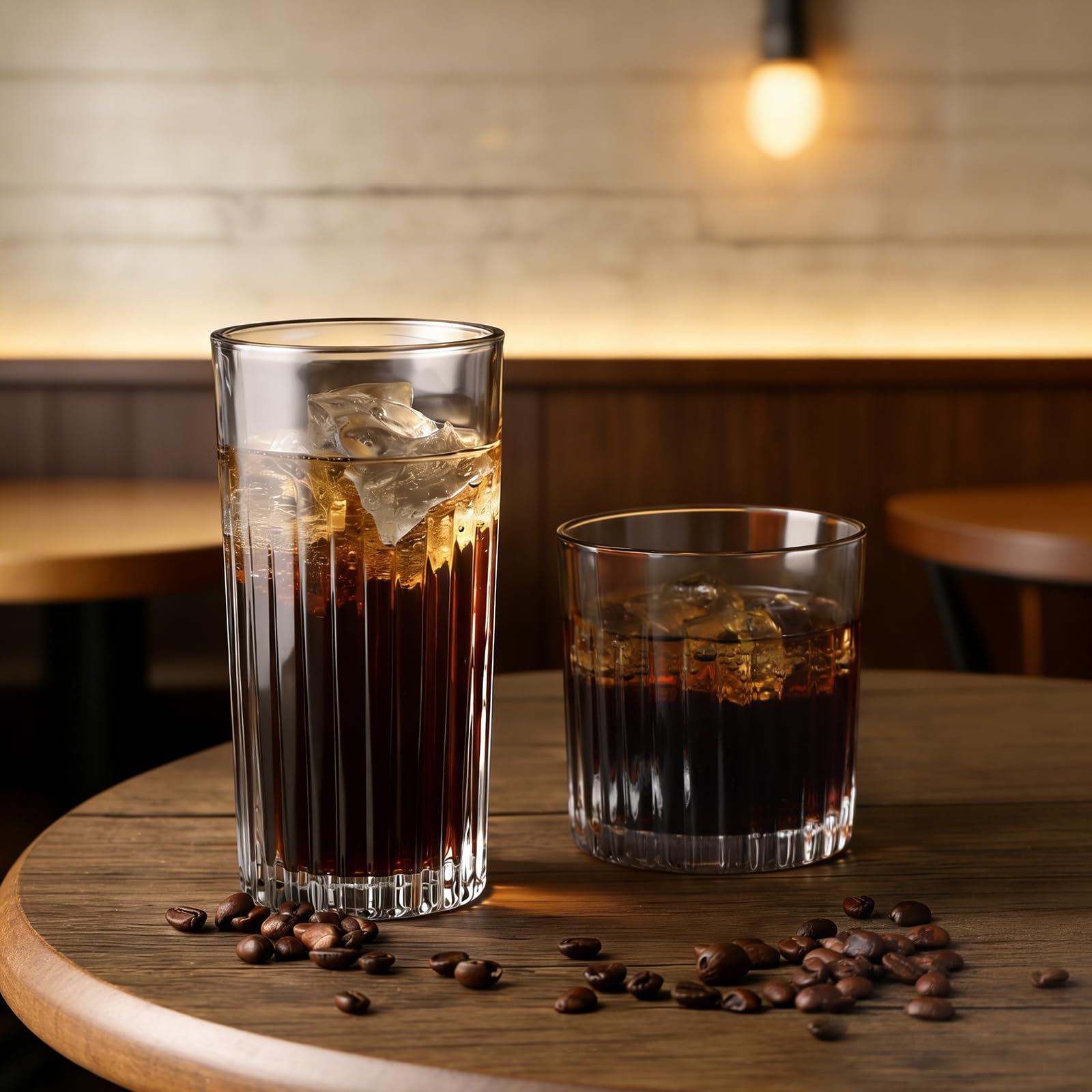 Conjunto Laerjin de vasos cristalinos, estilo minimalista para casa o bar.