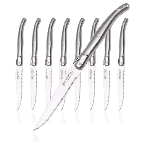 Laguiole by Hailingshan: cuchillos de bistec con filo serrado para cortes suaves