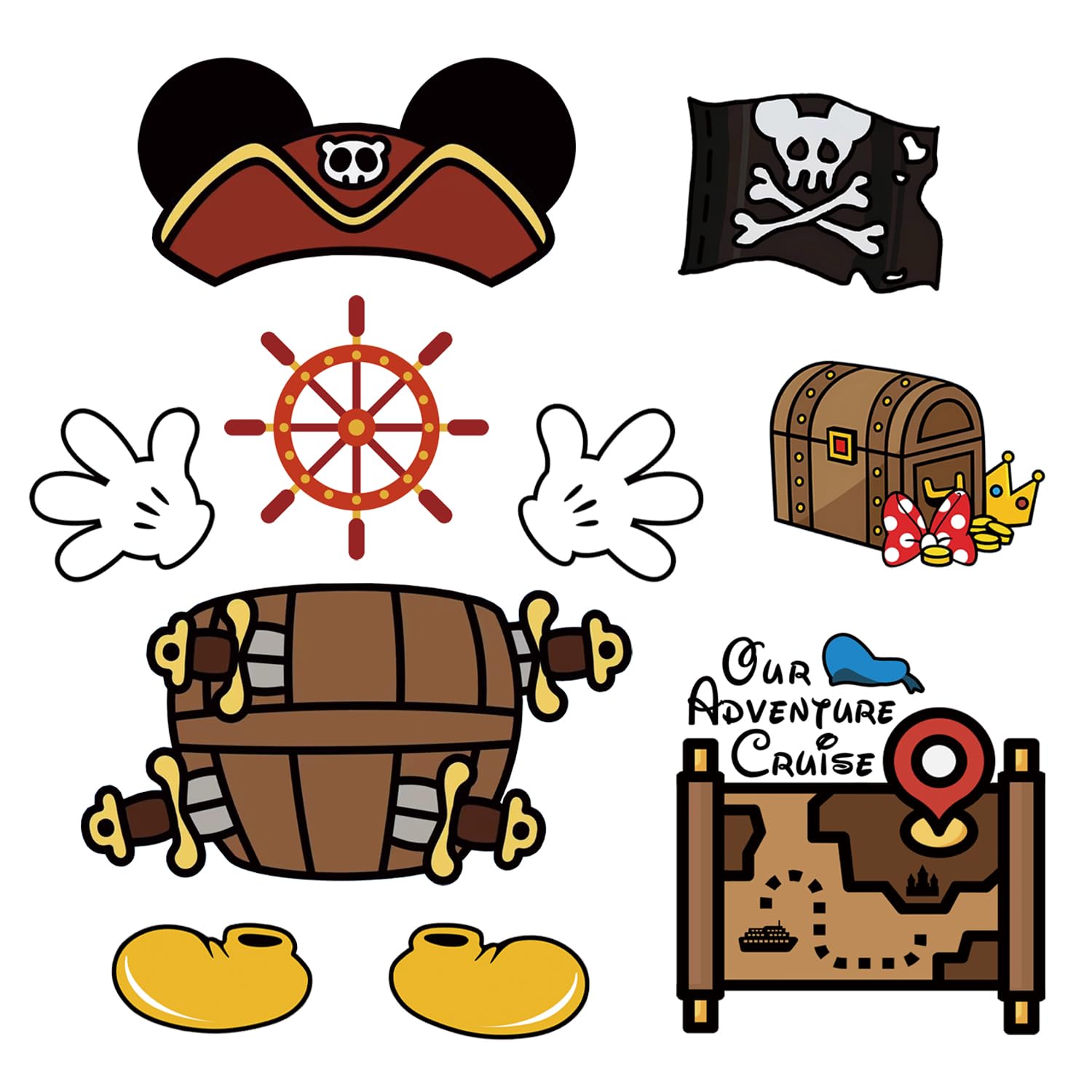 LAIDOLAILA Capitán Ratón imán para puerta pirata, ideal para cruceros.