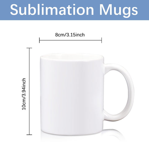LaiHiulaan tazas 11oz sublimación, detalle mango redondo para agarre cómodo.