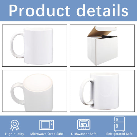 Taza LaiHiulaan 11 oz con mango cómodo para diseños personalizados