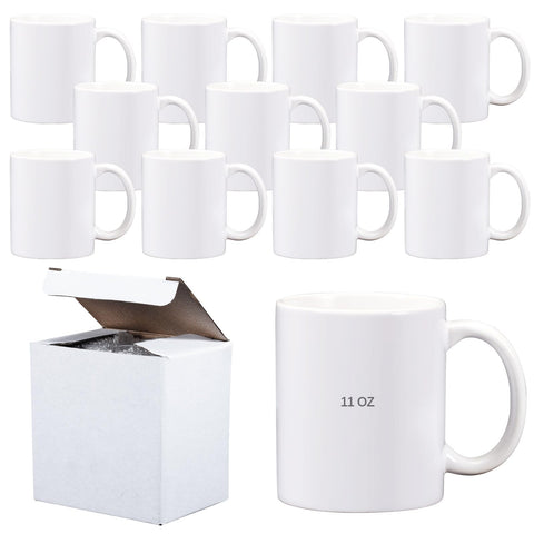 Taza LaiHiulaan sublimación 11oz con asa redonda, perfecta para personalizar regalos.