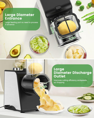 LAIKORE rallador con cuchillas de acero inoxidable para diferentes grosores.