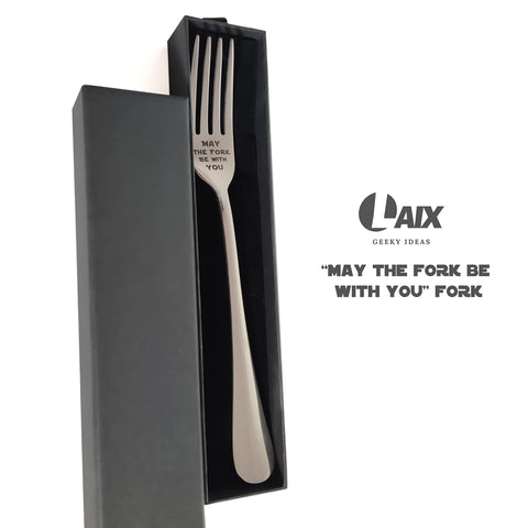 Tenedor LAIX con acabado inoxidable SAE 304, duradero y pulido para diario.