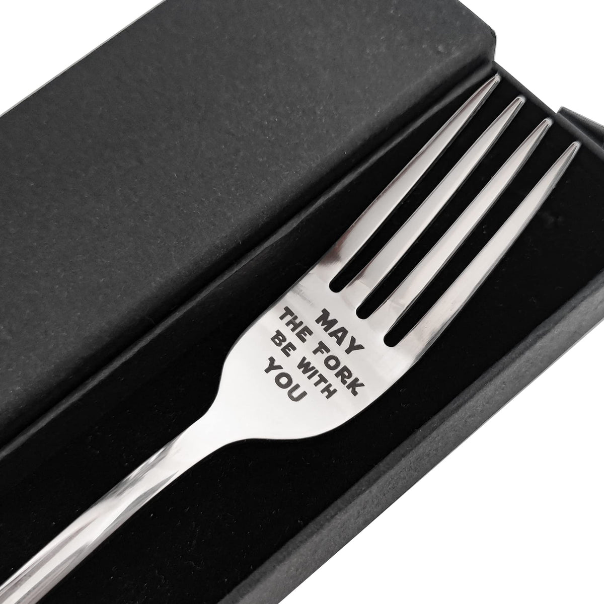 Tenedor LAIX con grabado láser estelar, ideal para regalos temáticos.