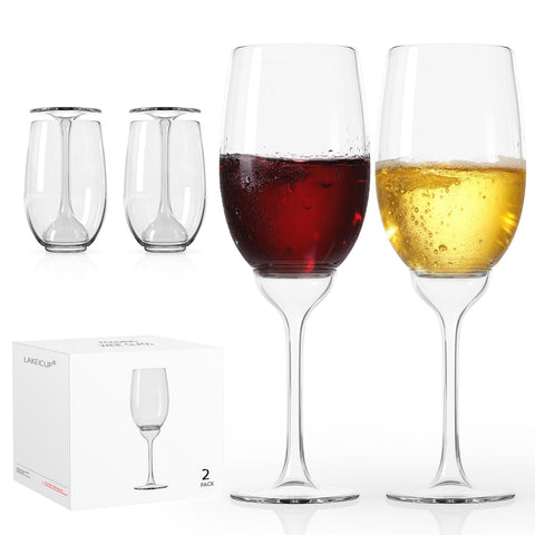 Copas Lakeicup de plástico desmontables, ideales para fiestas al aire libre y transporte sencillo.