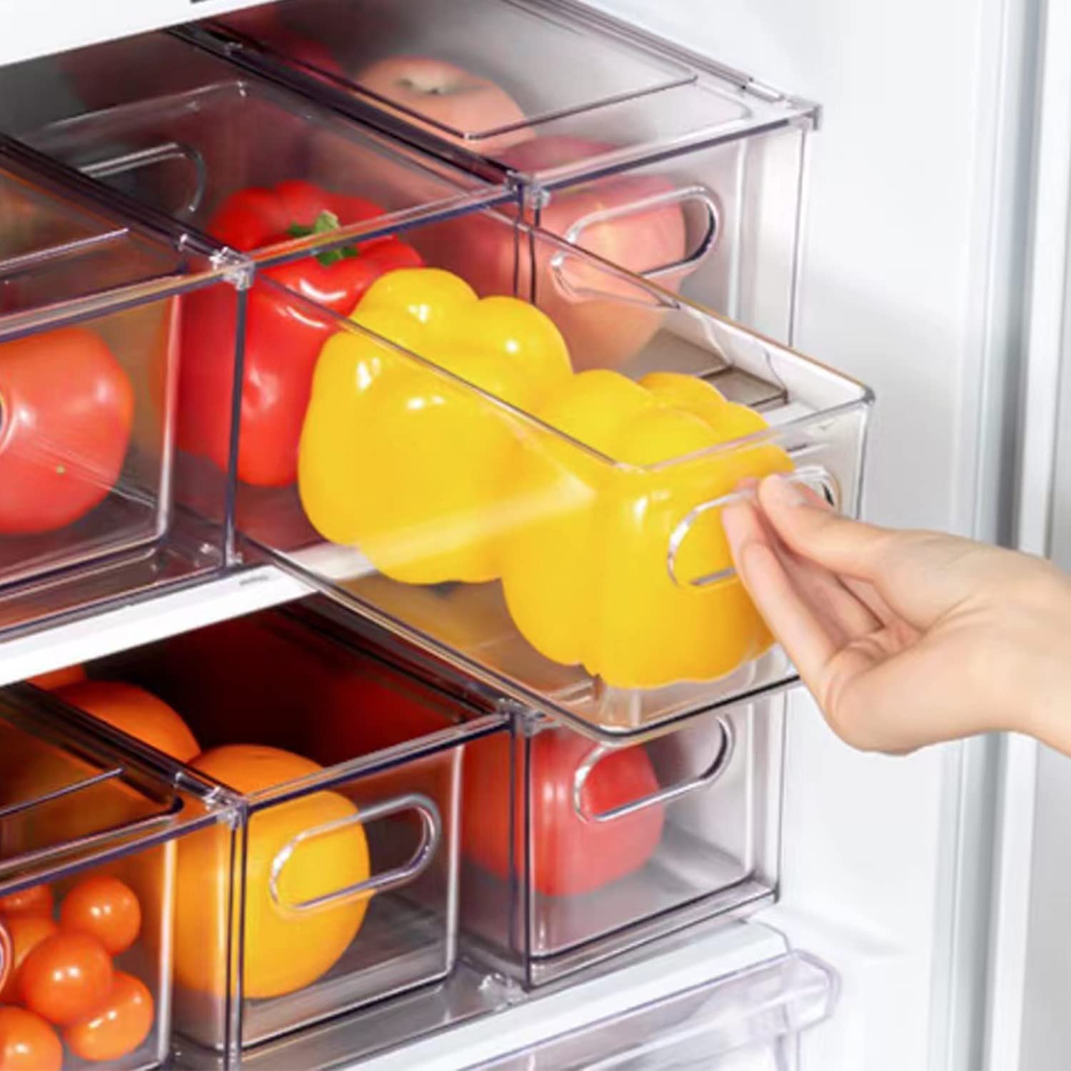 LALASTAR: cajón deslizante para frigorífico que facilita ver y acceder a los alimentos.