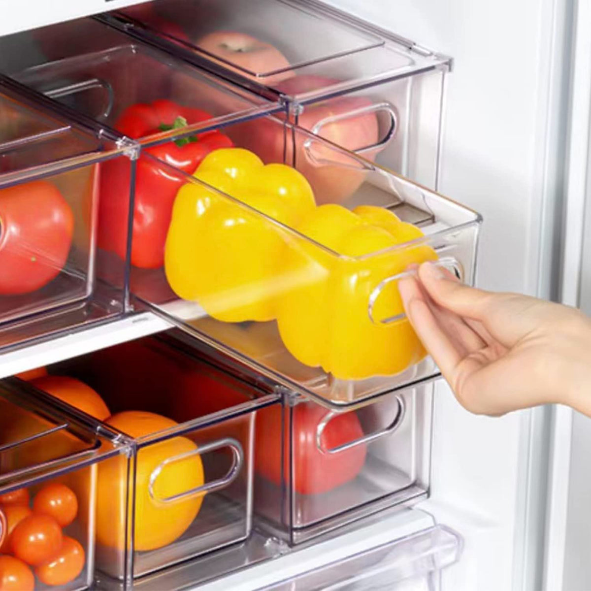 LALASTAR: cajón deslizante para frigorífico que facilita ver y acceder a los alimentos.