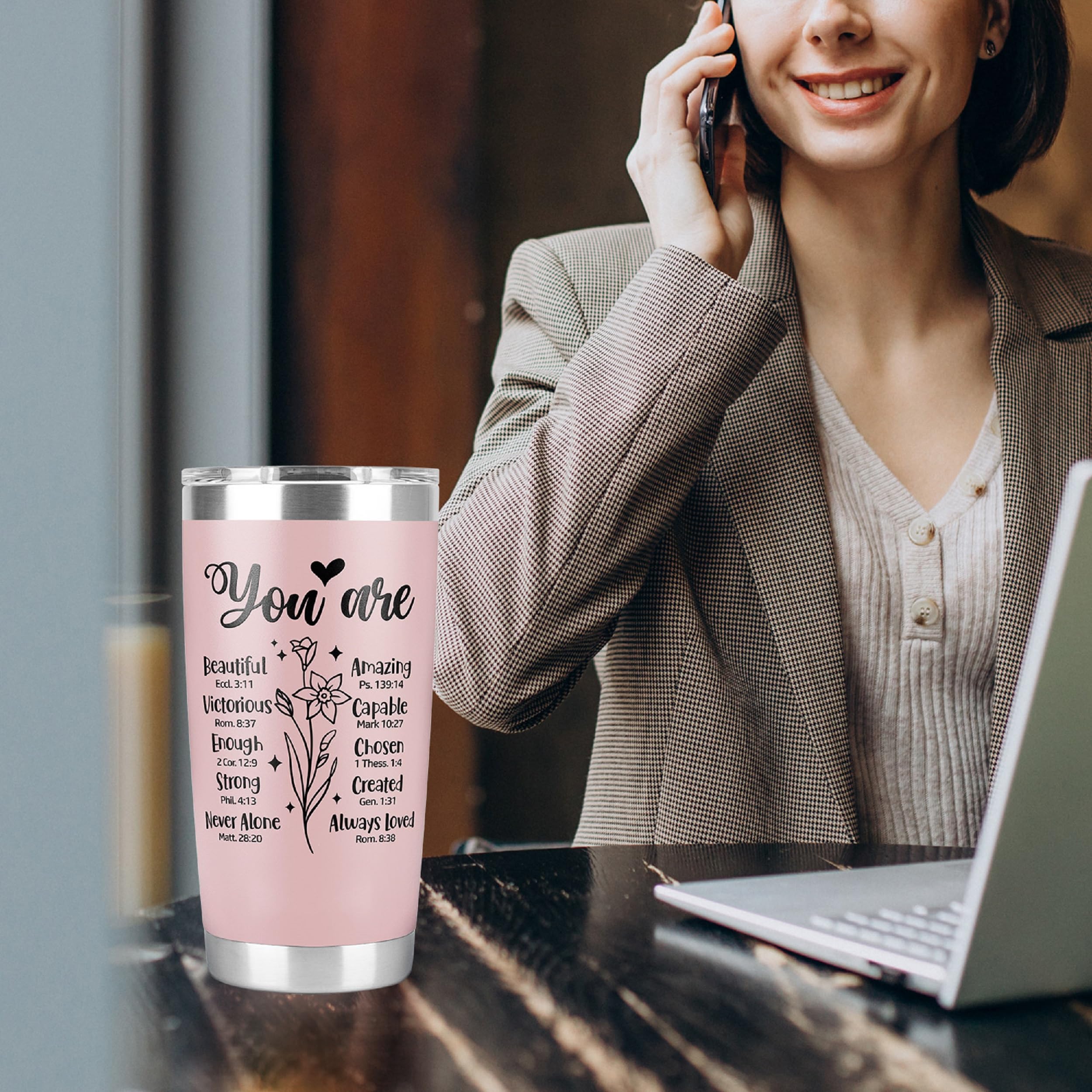 Regalo para madre y pastora, taza Lallamotion rosa.