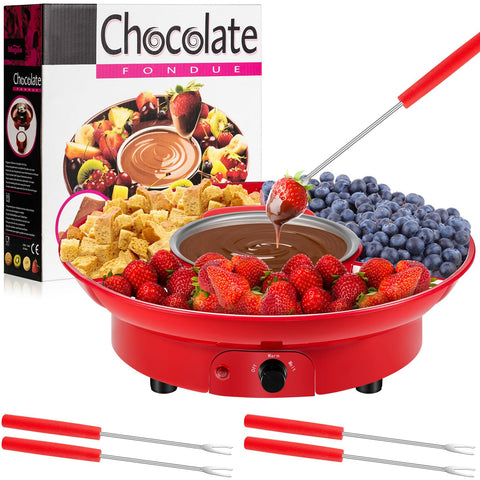 Lallisa fondue eléctrica con base de derretimiento para chocolate suave.