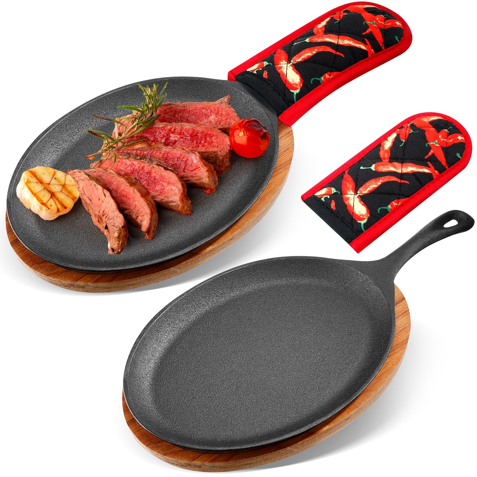 Lallisa: plato de hierro para fajitas, ideal para servir caliente en la mesa.