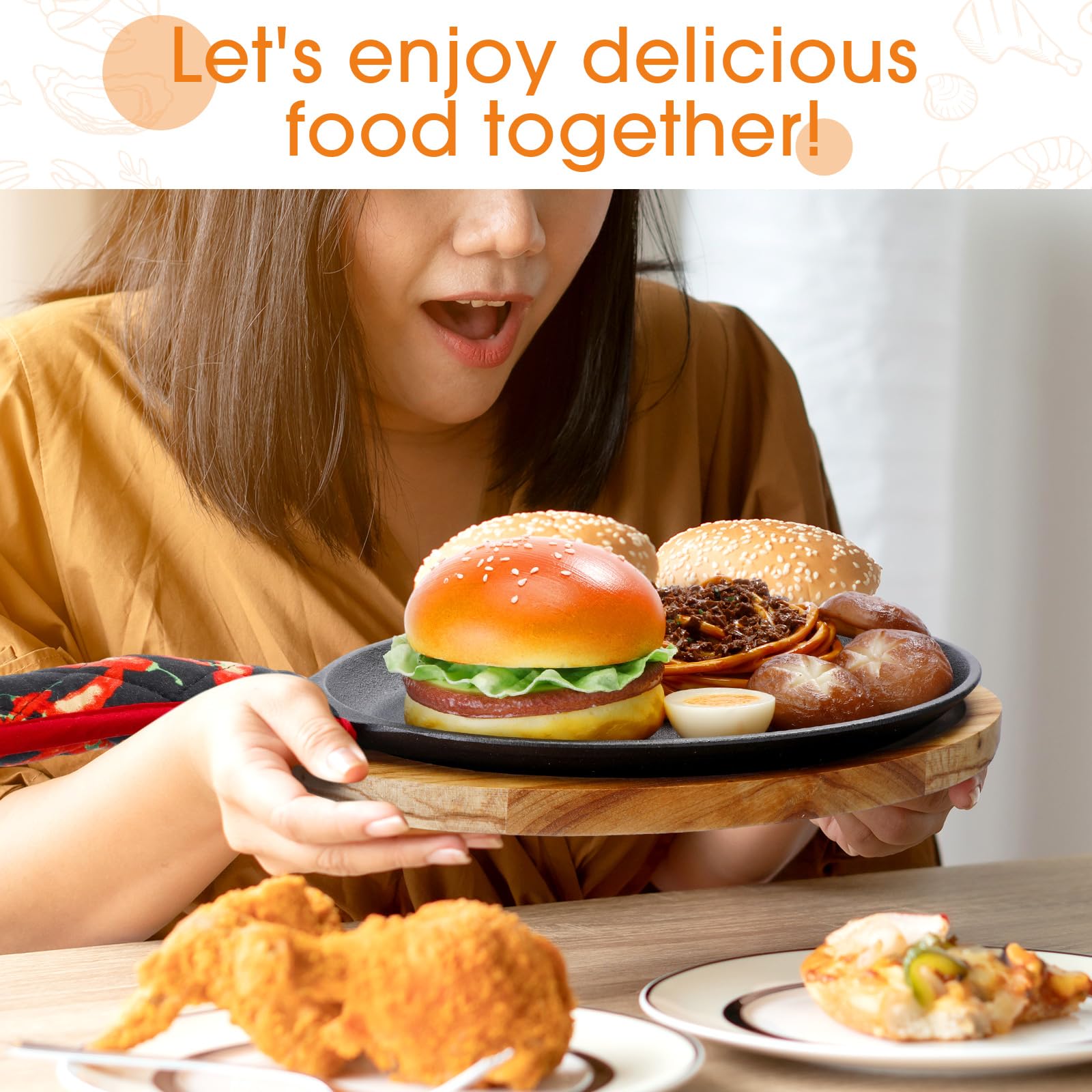 Lallisa: juego versátil para carnes, verduras y mariscos, ideal para barbacoas y catering.