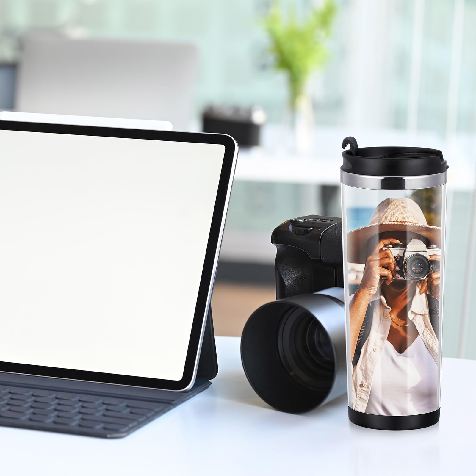 Regalo para bodas: taza de viaje Lallisa con foto personalizada