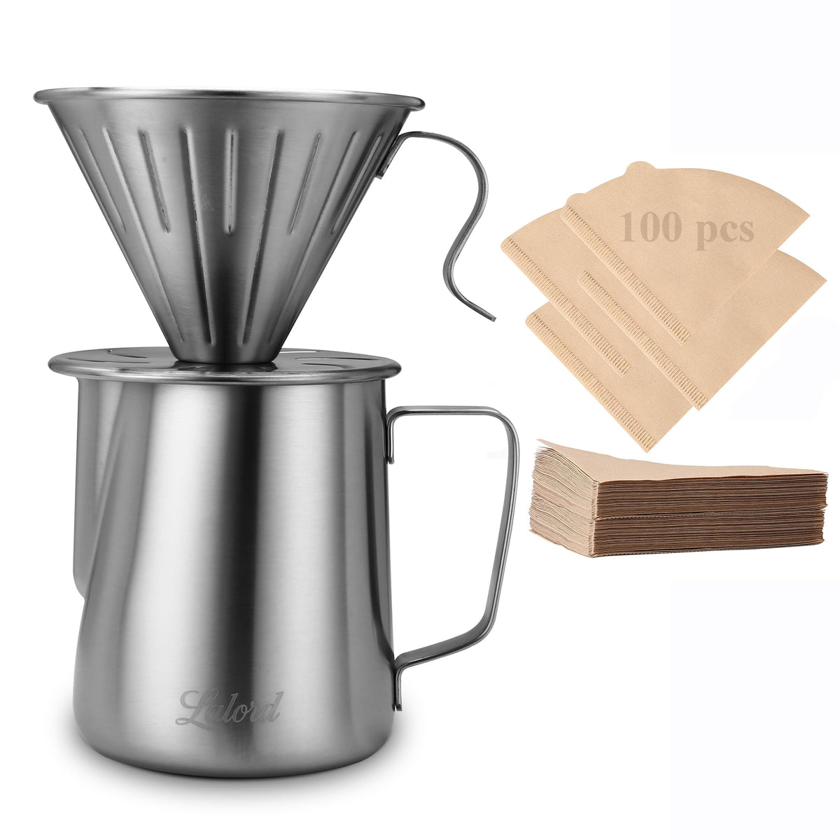 Lalord cafetera goteo 304 inox para uso en casa
