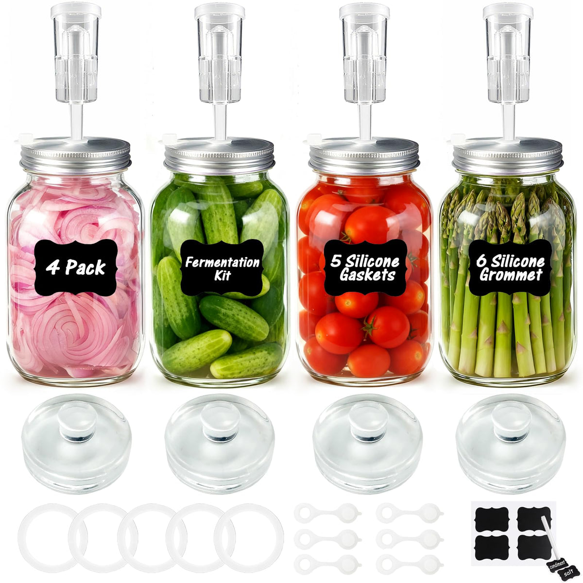 Lalvam: pesa de vidrio para fermentación, ayuda a mantener los ingredientes sumergidos.