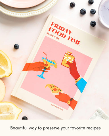 Lamare libro de recetas en blanco, índice organizado para encontrar recetas rápidamente.