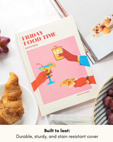 Lamare libro de recetas en blanco, tamaño compacto para cocinas pequeñas.
