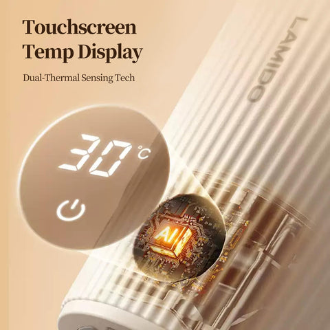 Lamido, taza con pantalla digital que muestra temperatura para control.