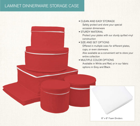 LAMINET protector de bandeja para platos rojos mantiene las piezas sin golpes.